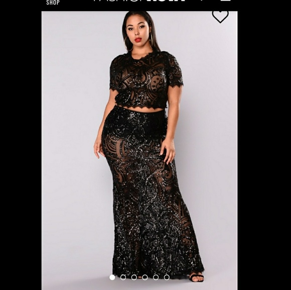 crop top and maxi skirt set plus size